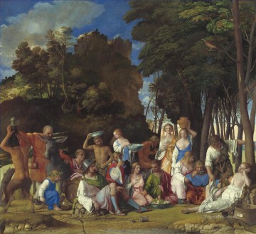  fiesta Pintura - Fiesta de los Dioses Tiziano Tiziano